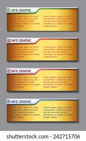 colorful modern text box template for website computer graphic technology and internet, numbers.