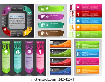 colorful modern text box template for website computer graphic technology and internet, numbers. Set of color frames for text or quotes. brochure. many, various