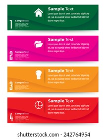 colorful modern text box template for website computer graphic technology and internet, numbers.