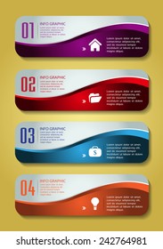 colorful modern text box template for website computer graphic technology and internet, numbers.