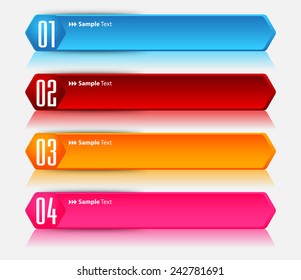 colorful modern text box template for website computer graphic and internet, numbers. 