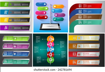 colorful modern text box template for website computer graphic and internet, numbers. Set of color frames for text or quotes. brochure. many, various