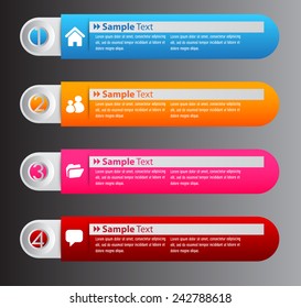 colorful modern text box template for website computer graphic and internet, numbers.