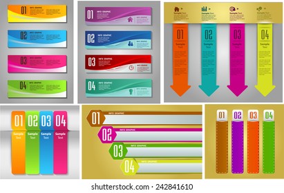 colorful modern text box template for website computer graphic and internet, numbers. Set of color frames for text or quotes. brochure. many, various