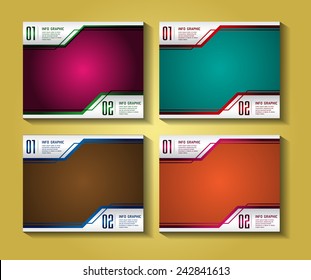 colorful modern text box template for website computer graphic and internet, numbers.