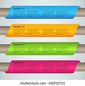 Plantilla de cuadro de texto moderno colorido para Sitio web gráfico por computadora e Internet, números.