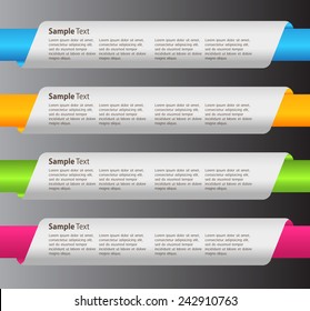 colorful modern text box template for website computer graphic and internet, numbers.