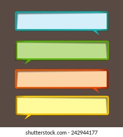 colorful modern text box template for website computer graphic and internet, numbers. speech bubble