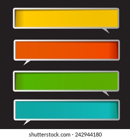 colorful modern text box template for website computer graphic and internet, numbers. speech bubble