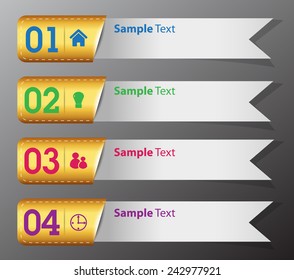 colorful modern text box template for website computer graphic and internet, numbers.