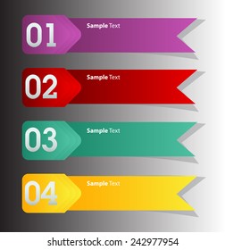colorful modern text box template for website computer graphic and internet, numbers.