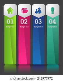 colorful modern text box template for website computer graphic and internet, numbers.