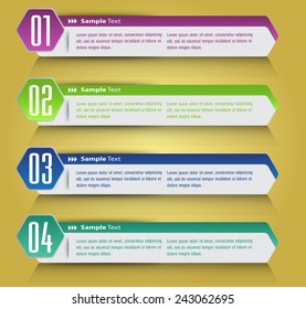 colorful modern text box template for website computer graphic and internet, numbers