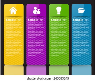 colorful modern text box template for website computer graphic and internet, numbers.