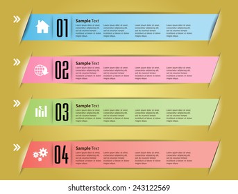 colorful modern text box template for website computer graphic technology and internet, numbers. 