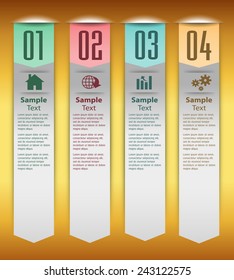 colorful modern text box template for website computer graphic technology and internet, numbers. 