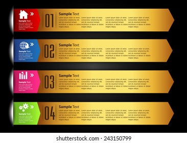 colorful modern text box template for website computer graphic technology and internet, numbers. 