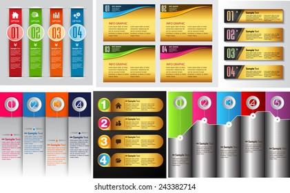 colorful modern text box template for website computer graphic and internet, numbers. Set of color frames for text or quotes. brochure. many, various. gold