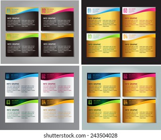 colorful modern text box template for website computer graphic and internet, numbers. Set of color frames for text or quotes. brochure. many, various. 