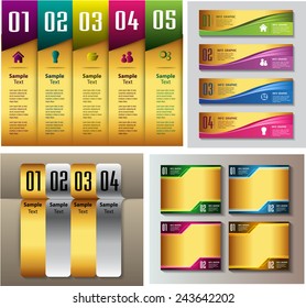 colorful modern text box template for website computer graphic and internet, numbers. Set of color frames for text or quotes. brochure. many, various. gold