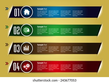 colorful modern text box template for website computer graphic technology and internet, numbers.