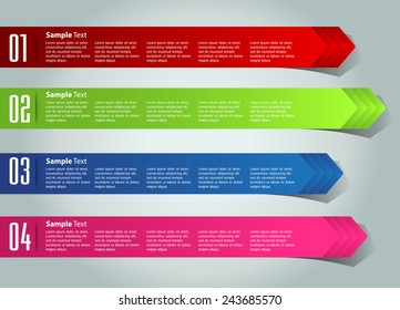 colorful modern text box template for website computer graphic technology and internet, numbers.