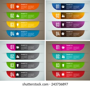 colorful modern text box template for website computer graphic and internet, numbers. Set of color frames for text or quotes. brochure. many, various