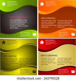 colorful modern text box template for website computer graphic and internet, numbers. Set of color frames for text or quotes. brochure. many, various