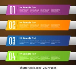colorful modern text box template for website computer graphic and internet, numbers