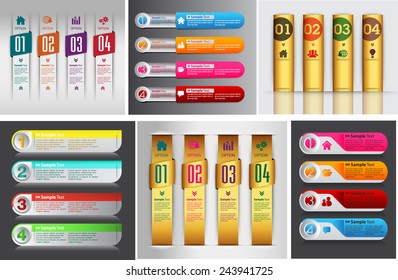 colorful modern text box template for website computer graphic and internet, numbers. Set of color frames for text or quotes. brochure. many, various. gold