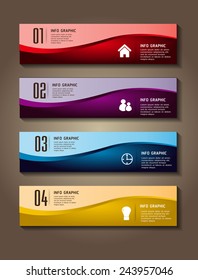 colorful modern text box template for website computer graphic technology and internet, numbers. 