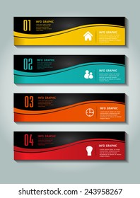 colorful modern text box template for website computer graphic technology and internet, numbers.