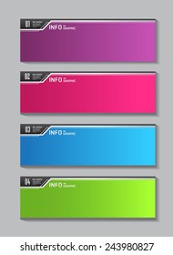 colorful modern text box template for website computer graphic technology and internet, numbers