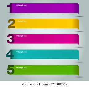 colorful modern text box template for website computer graphic technology and internet, numbers. speech bubble