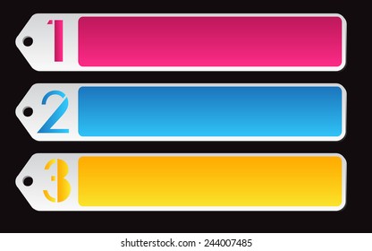 colorful modern text box template for website computer graphic technology and internet, numbers.