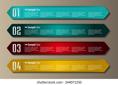 colorful modern text box template for website computer graphic technology and internet, numbers.