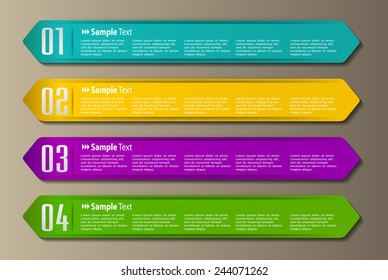 colorful modern text box template for website computer graphic technology and internet, numbers.
