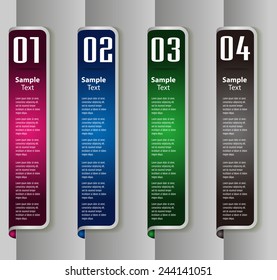 colorful modern text box template for website computer graphic and internet, numbers. 