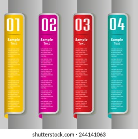 colorful modern text box template for website computer graphic and internet, numbers. 