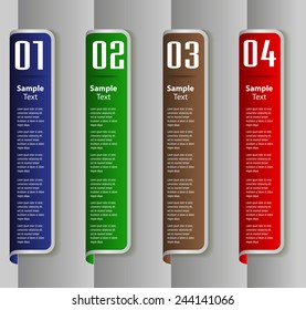 colorful modern text box template for website computer graphic and internet, numbers. 
