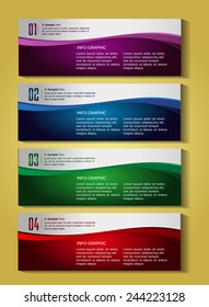 colorful modern text box template for website computer graphic technology and internet, numbers.