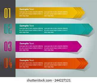 colorful modern text box template for website computer graphic technology and internet, numbers.