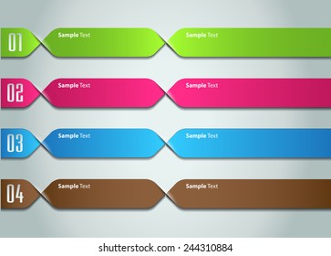 colorful modern text box template for website computer graphic and internet, numbers.