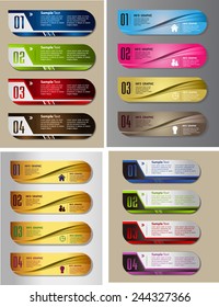 colorful modern text box template for website computer graphic and internet, numbers. Set of color frames for text or quotes. brochure. many. various.