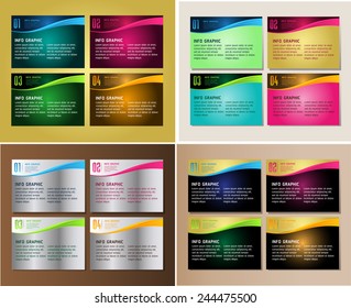 colorful modern text box template for website computer graphic and internet, numbers. Set of color frames for text or quotes. brochure. many. various.
