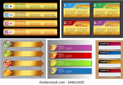 colorful modern text box template for website computer graphic and internet, numbers. Set of color frames for text or quotes. brochure. many. various.