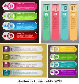 colorful modern text box template for website computer graphic technology and internet, numbers. Set of color frames for text or quotes. brochure. many, various