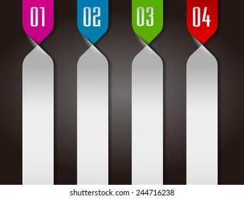 colorful modern text box template for website computer graphic technology and internet, numbers.