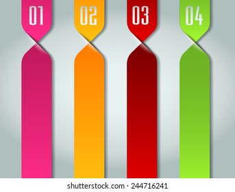 colorful modern text box template for website computer graphic technology and internet, numbers.
