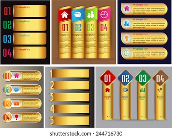 colorful modern text box template for website computer graphic technology and internet, numbers. 